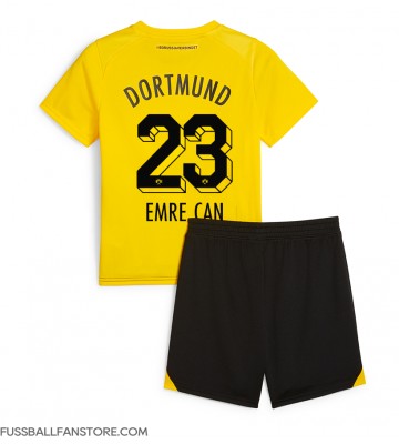 Borussia Dortmund Emre Can #23 Replik Heimtrikot Kinder 2023-24 Kurzarm (+ Kurze Hosen)